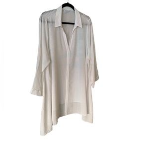 EVANS white sheer blouse/ dress size US20